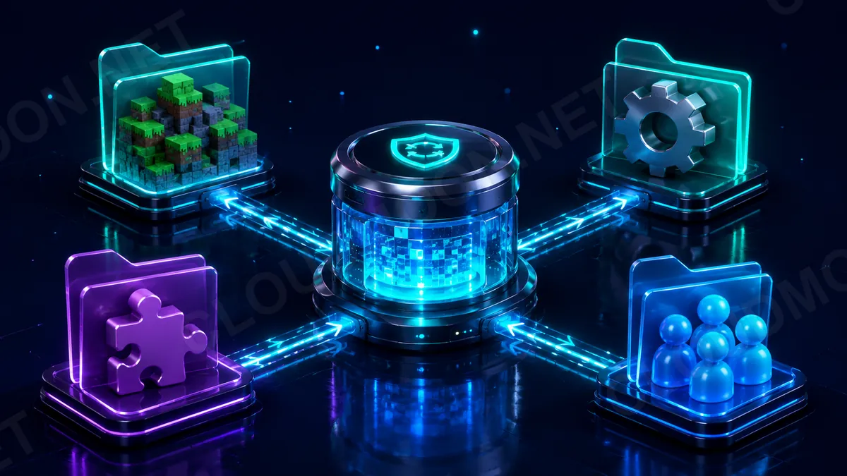 Các nhóm dữ liệu cần sao lưu của game server