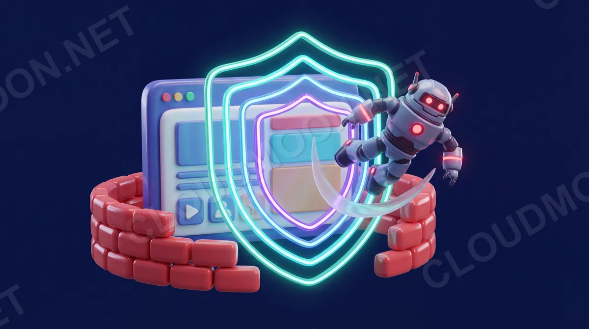 Website WordPress được nhiều lớp khiên và tường bao quanh bảo vệ, một con bot hacker lao vào tấn công bị bật ngược ra ngoài