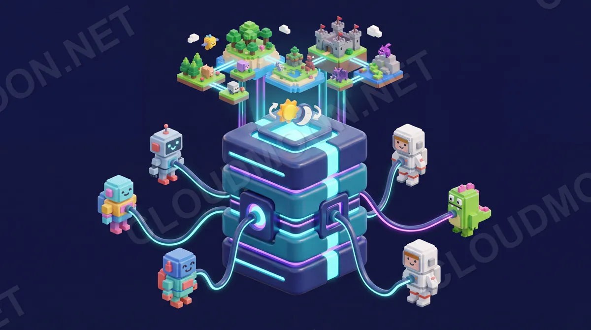 Máy chủ VPS tạo ra thế giới game khối vuông với nhiều người chơi kết nối vào cùng lúc suốt 24/7