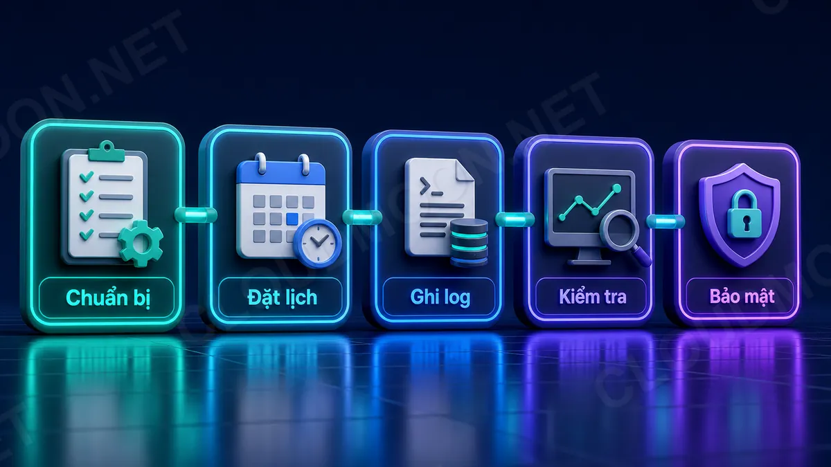 Checklist năm bước tạo và kiểm tra cron job an toàn