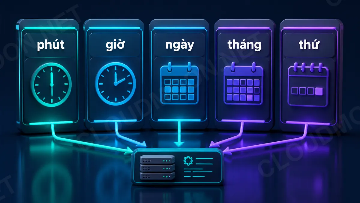 Năm trường thời gian trong cú pháp cron job