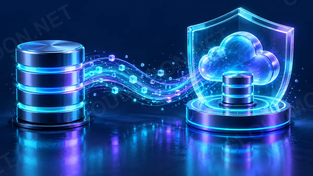 Sơ đồ khối mô phỏng quy trình sao lưu và bảo vệ database an toàn