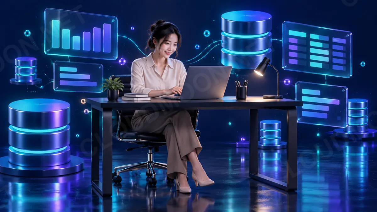 Chủ shop online theo dõi đơn hàng và quản trị dữ liệu website trên laptop
