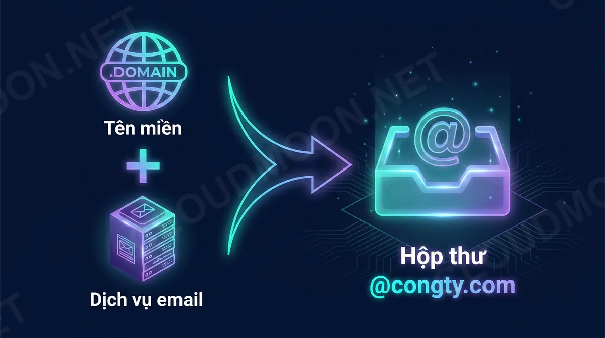 Cần gì để có email tên miền: một tên miền và một dịch vụ email