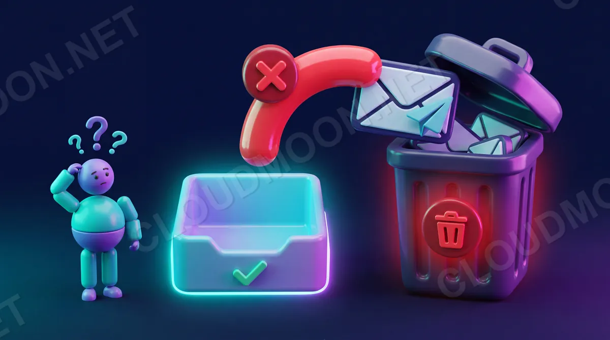 Lá thư email bị gắn cờ cảnh báo và ném vào thùng thư rác thay vì rơi vào hộp thư đến, người gửi bối rối không hiểu vì sao