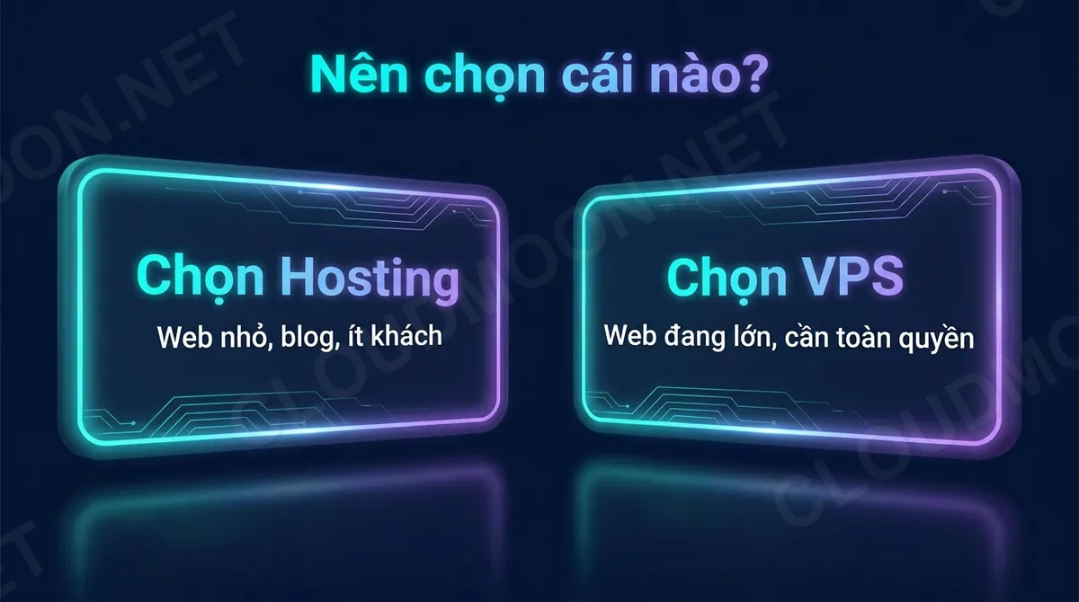 Khi nào chọn hosting, khi nào chọn VPS