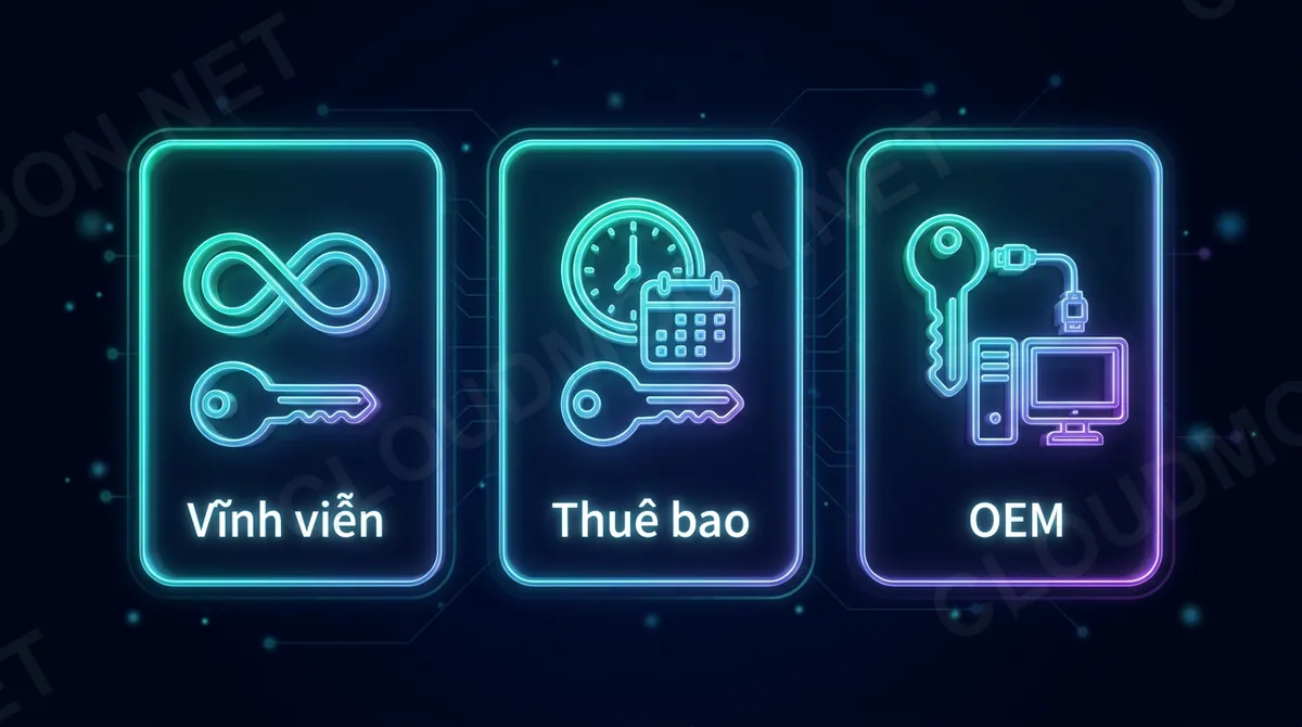 Các dạng key bản quyền: vĩnh viễn, thuê bao và OEM