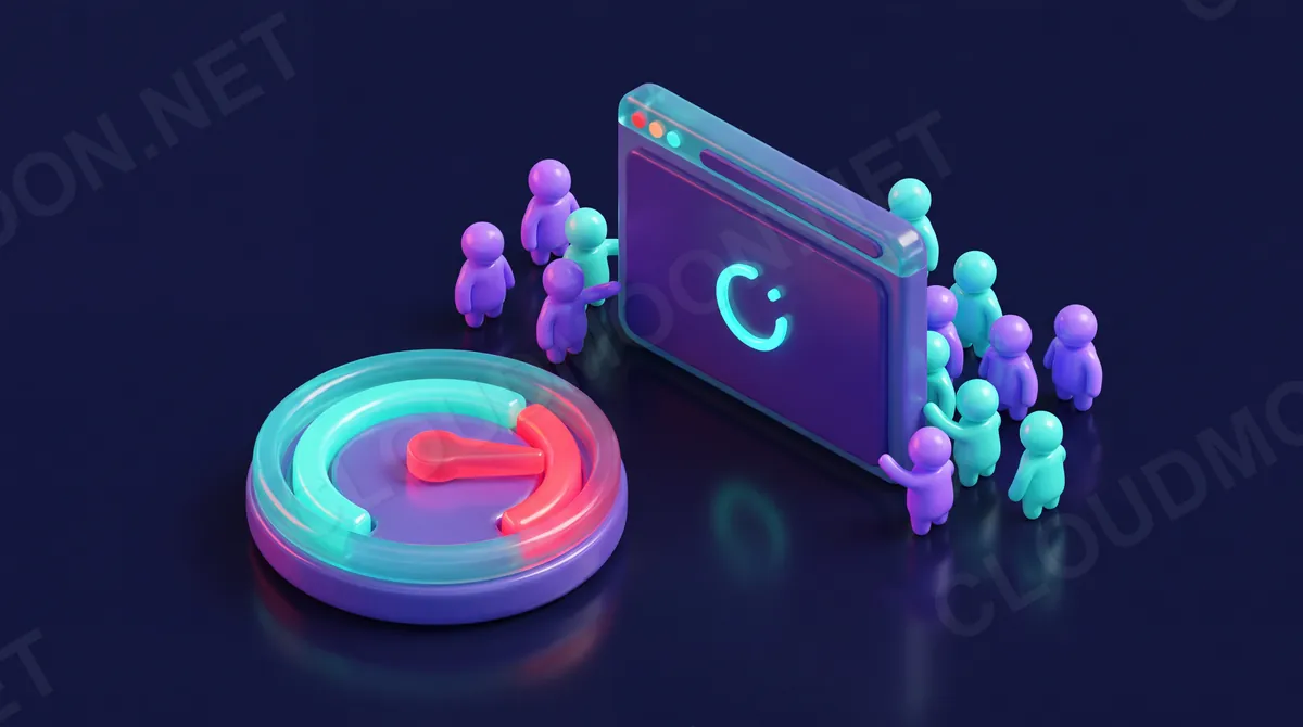 Đồng hồ tài nguyên hosting báo đầy đỏ và website tải chậm khi đông khách