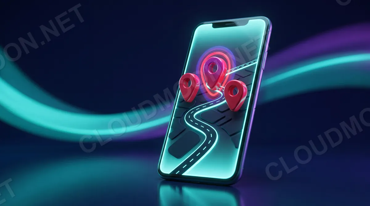 Local SEO - điện thoại hiển thị khối bản đồ Google Maps với 3 cửa hàng lên top local pack