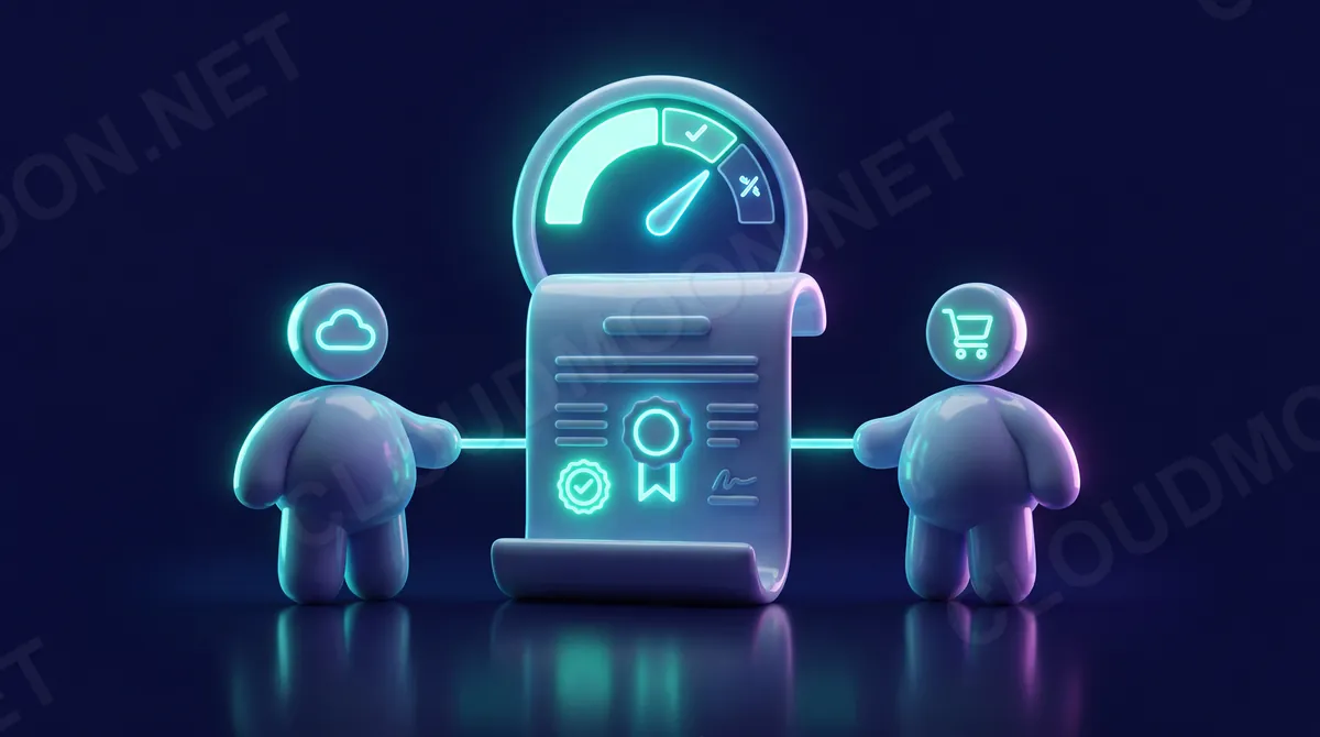 Bản cam kết SLA giữa nhà cung cấp và khách hàng kèm đồng hồ đo uptime