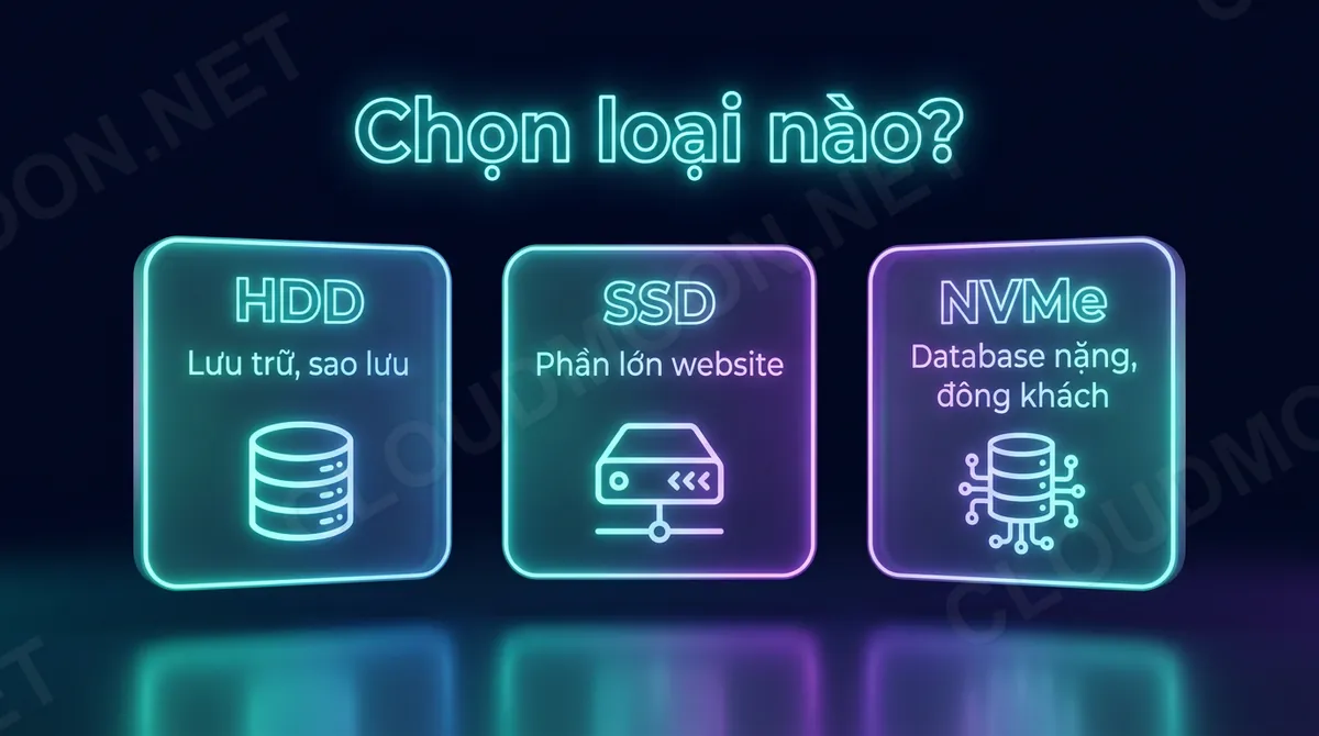 Chọn HDD, SSD hay NVMe theo nhu cầu