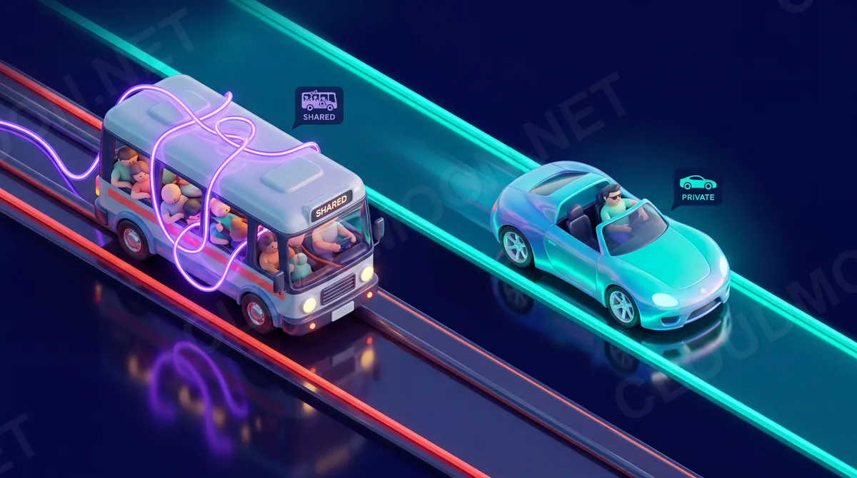 VPN miễn phí dùng chung như xe buýt đông người, VPN riêng như xe hơi riêng nhanh và an toàn