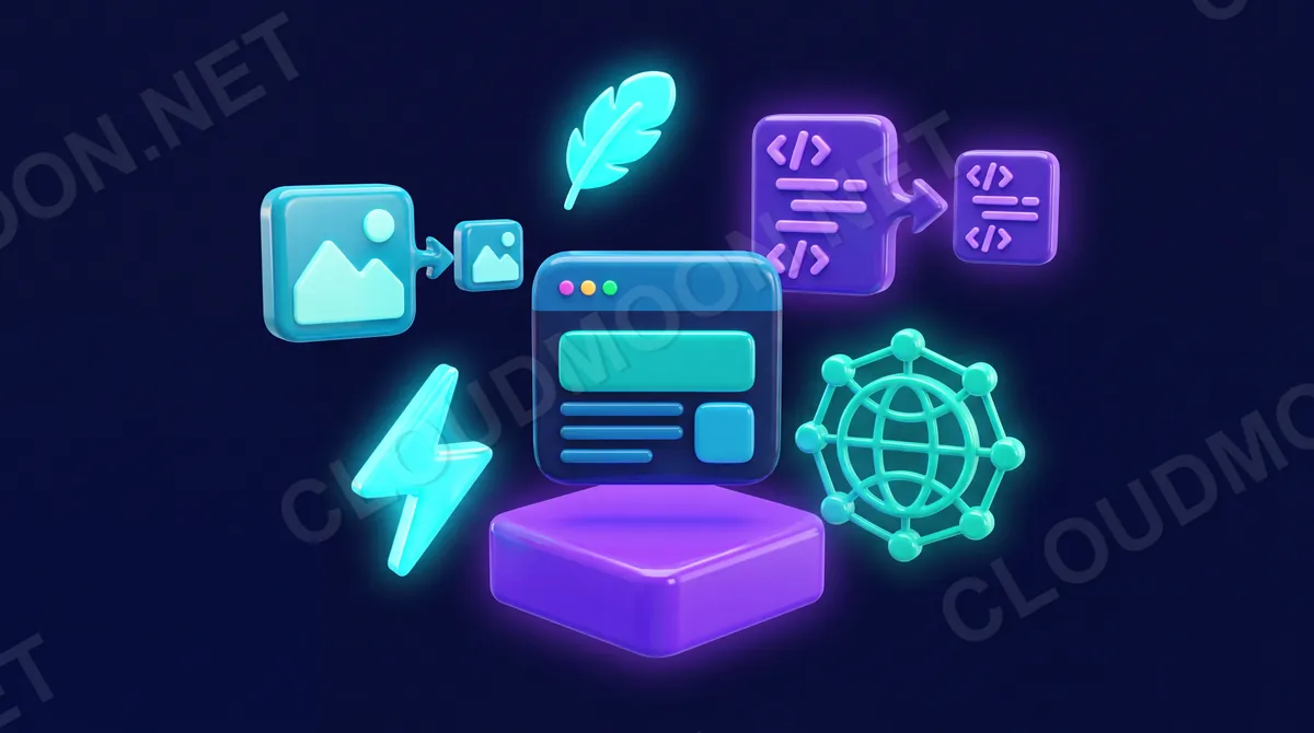 Cụm biện pháp tăng tốc website: máy chủ nền tảng vững chắc, cache tia chớp, ảnh nén nhỏ, mạng CDN toàn cầu, code gộp gọn và theme nhẹ