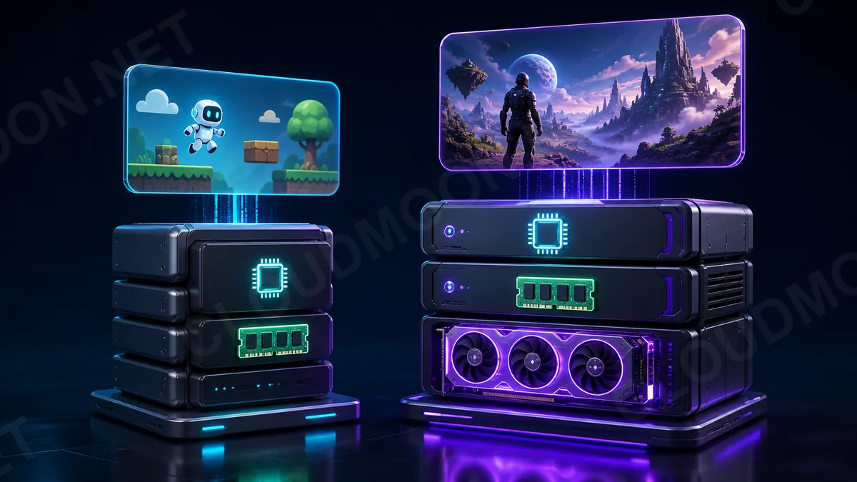 So sánh VPS thường và VPS GPU khi chạy tác vụ game hợp lệ