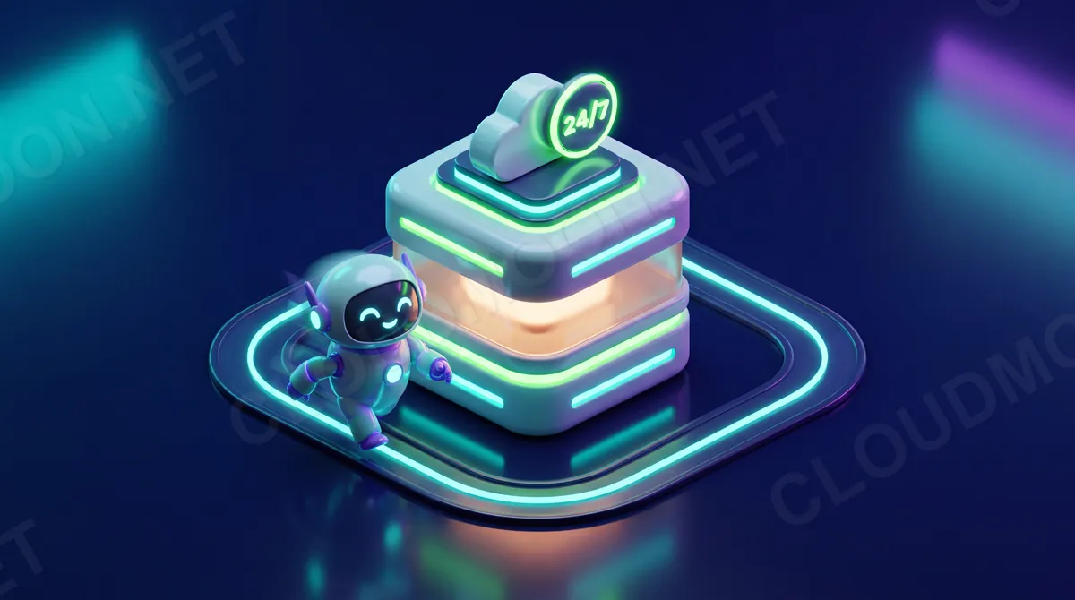 Máy chủ VPS luôn sáng đèn giúp bot chạy ổn định 24/7