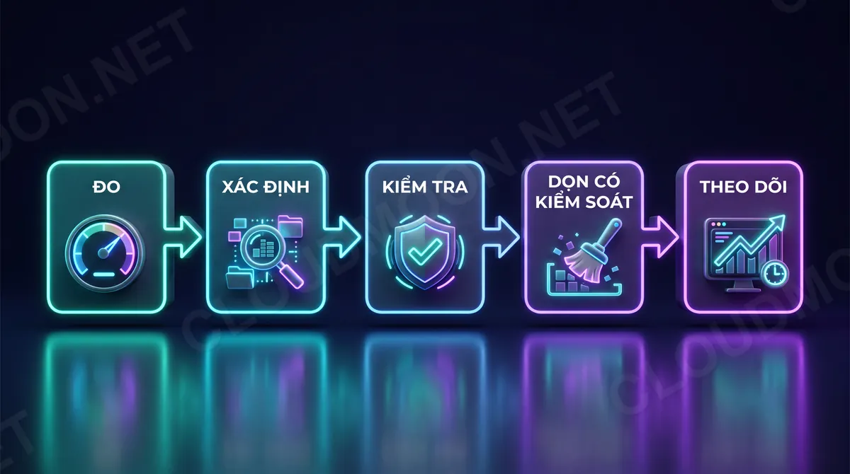 Quy trình năm bước kiểm tra và dọn ổ đĩa VPS