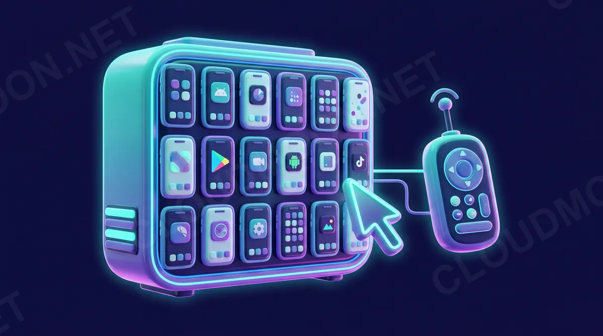 Nhiều cửa sổ giả lập Android chạy song song trên một máy chủ, điều khiển từ xa