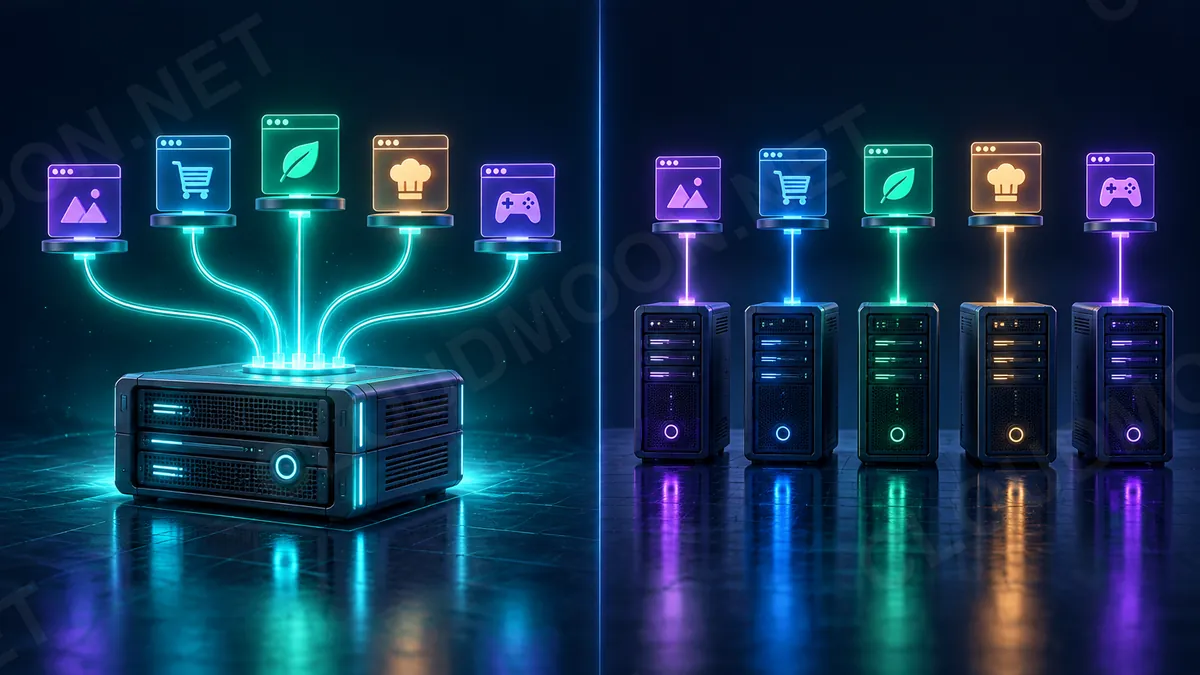 So sánh mô hình nhiều website dùng chung một VPS với các VPS riêng biệt