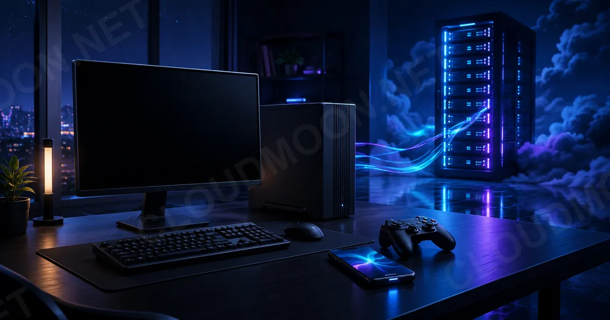 Máy tính ở nhà tắt nghỉ ngơi trong khi máy chủ ảo vẫn chạy tác vụ game từ xa